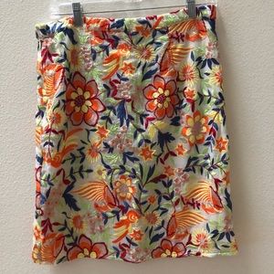 Yoana Baraschi embroidered floral pencil skirt